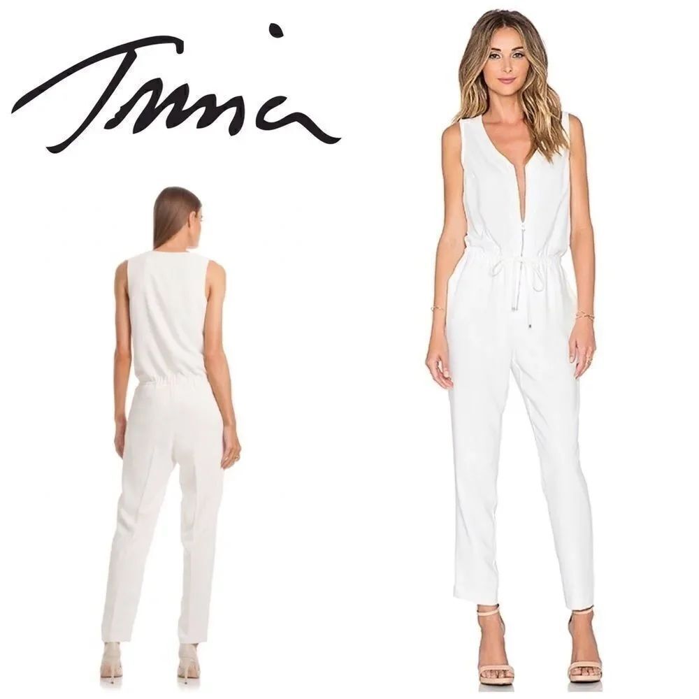 New. Trina Turk Fauve ivory slouch jumpsuit. 4-Small. NWT